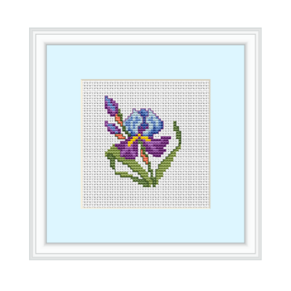 Iris Cross Stitch Pattern