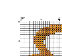 Leo Zodiac Sign Cross Stitch Pattern.