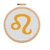 Leo Zodiac Sign Cross Stitch Pattern.
