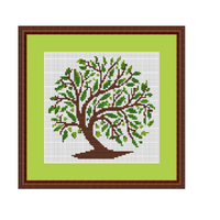 Tree Cross Stitch Pattern. Instant Download.