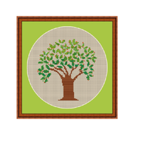 Instant Download Chart. Tree Cross Stitch Pattern.
