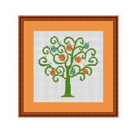 Funny Tree Cross Stitch Pattern. Instant Download Chart.