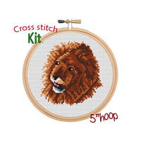 Lion Cross Stitch Kit.