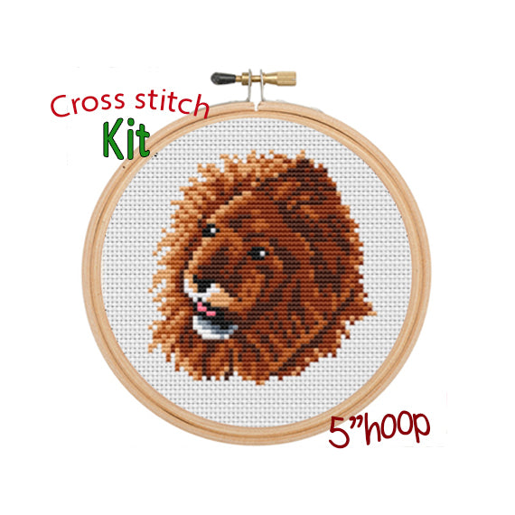 Lion Cross Stitch Kit.