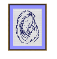 Madonna With Baby Cross Stitch Pattern