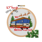 Merry Chistmas Shitter's Full Cross Stitch Kit.
