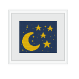 The Moon And The Stars Cross Stitch Pattern. Cross Stitch PDF Pattern.