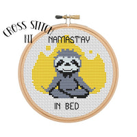 Namast'ay In Bed Cross Stitch Kit