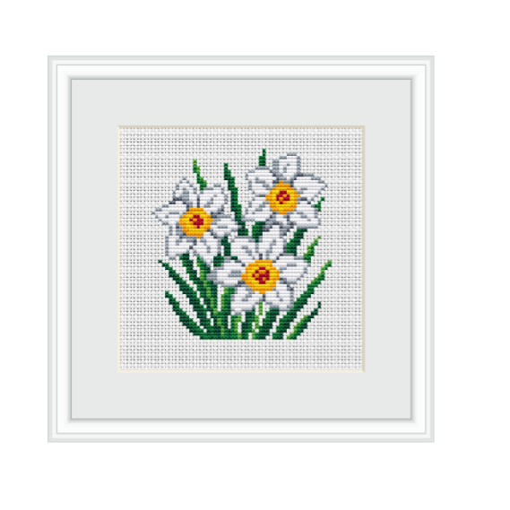 Instant Download Narcissus Cross Stitch Pattern
