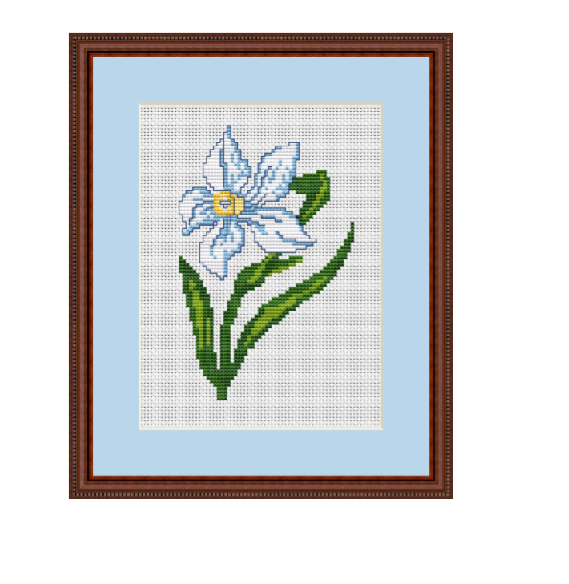 Narcissus Cross Stitch Pattern.