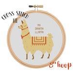 No Drama Llama Cross Stitch Kit.