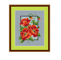 Poppies Flowers Cross Stitch Pattern