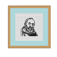 Padre Pio Cross Stitch Pattern.