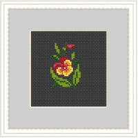 Pansy Flower Cross Stitch Kit