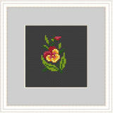 Pansy Flower Cross Stitch Kit