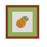 Pineapple Cross Stitch Pattern. Instant Download Chart.