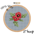 Poppy Seed Flower Cross Stitch Kit