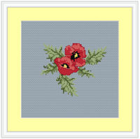 Poppy Seed Flower Cross Stitch Kit