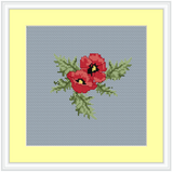 Poppy Seed Flower Cross Stitch Kit