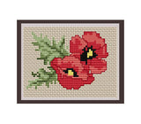 Poppy Flower Cross Stitch Pattern