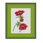 Poppy Counted Cross Stitch Pattern