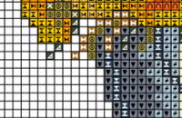 Potted Flowers Easy Cross Stitch Chart.  Napkin Cross Stitch Scheme.