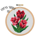 Red Tulips Embroidery Kit