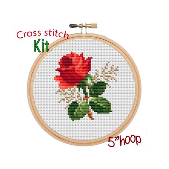 Rose Cross Stitch Kit