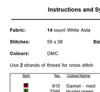 Roses Cross Stitch Pattern.