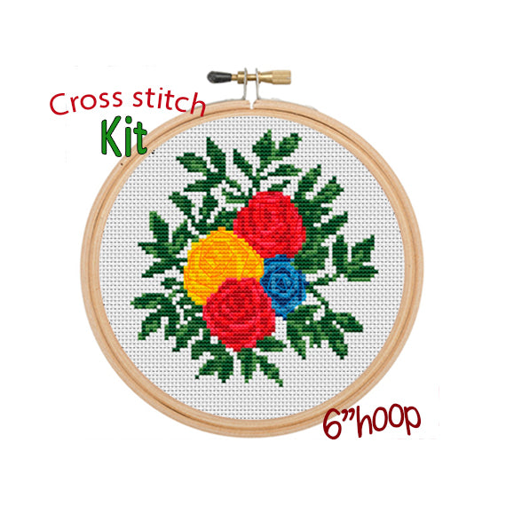 The Tranquil Rose Cross Stitch Duo Kit - DMC