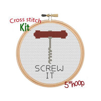 Screw It Cross Stitch Kit