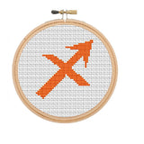 Sagittarius Zodiac Sign Cross Stitch Pattern.