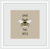 Save The Bees Cross Stitch Kit.