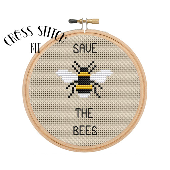Save The Bees Cross Stitch Kit