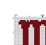 Scorpio Zodiac Sign Cross Stitch Pattern.