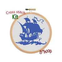 Ship cross stitch kit