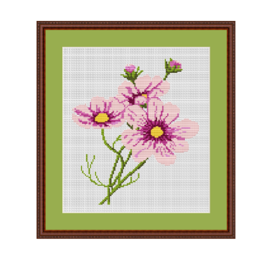 Summer Flowers Cross Stitch Pattern