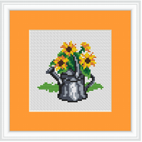 Sunflowers Cross Stitch Kit. Flowers Cross Stitch. Modern Cross Stitch Pattern.
