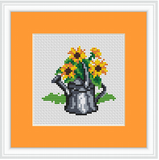Sunflowers Cross Stitch Kit. Flowers Cross Stitch. Modern Cross Stitch Pattern.