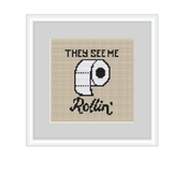 They See Me Rollin Cross Stitch Kit