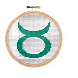 Taurus Zodiac Sign Cross Stitch Pattern.