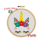Unicorn Cross Stitch Kit. Modern Cross Stitch Pattern.