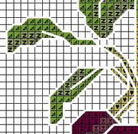Vegetables Cross Stitch Pattern. Kitchen Decor PDF Pattern.