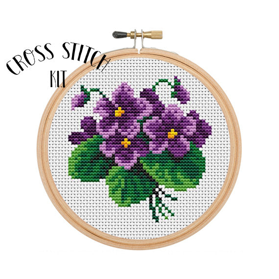 Violets Embroidery Kit