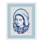 Virgin Mary. Madonna Cross Stitch Pattern. Holy Mary Cross Stitch Pattern.