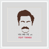 You Had Me At Meat Tornado. Ron Swanson Quotes Kit. Funny Saying Cross Stitch. Modern Cross Stitch.