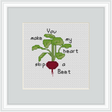 You make my heart skip a Beet Cross Stitch Kit