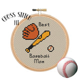 cross stitch kit best baseball mom