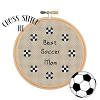 Best Soccer Mom cross stitch kit
