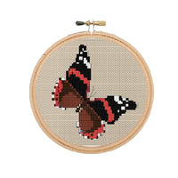 Butterfly Admiral Cross Stitch Pattern.